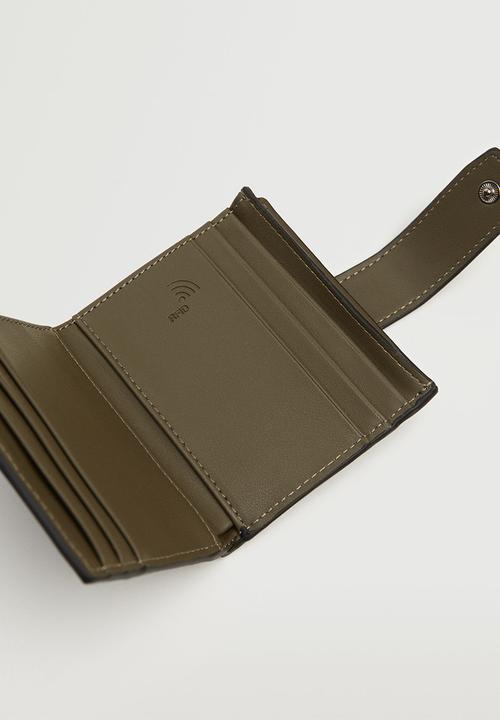 MANGO - Anti-contactless peaked card holder - black