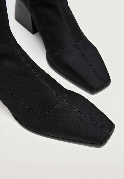 MANGO - Slim high heel boot - black