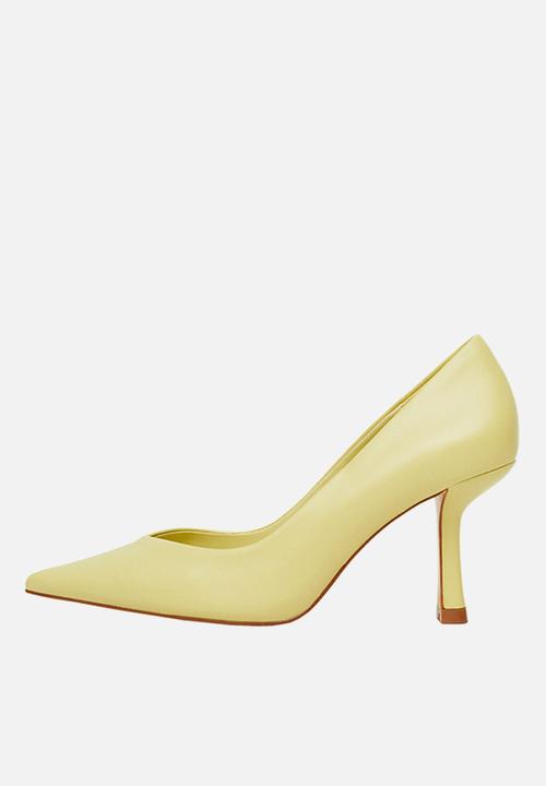 MANGO - Tati leather court heel - bright yellow