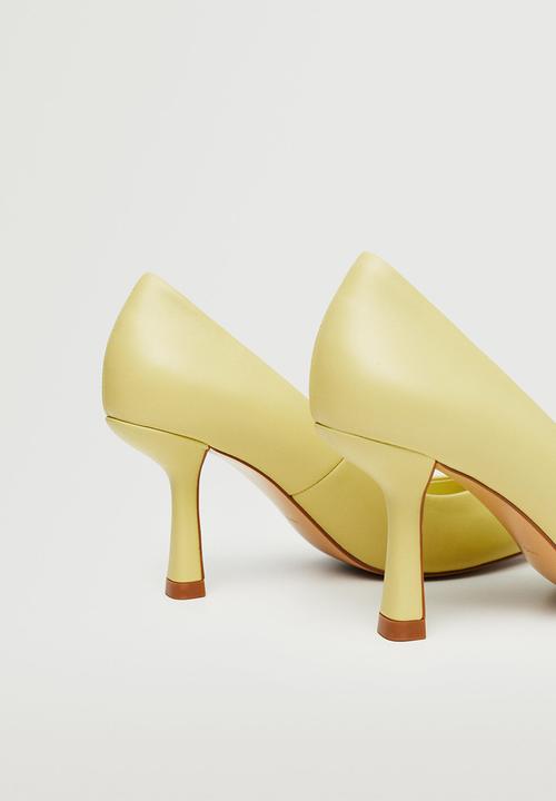 MANGO - Tati leather court heel - bright yellow
