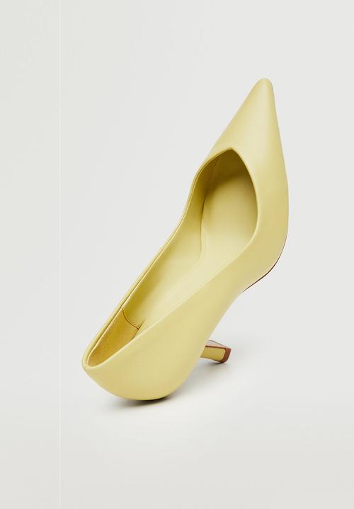 MANGO - Tati leather court heel - bright yellow