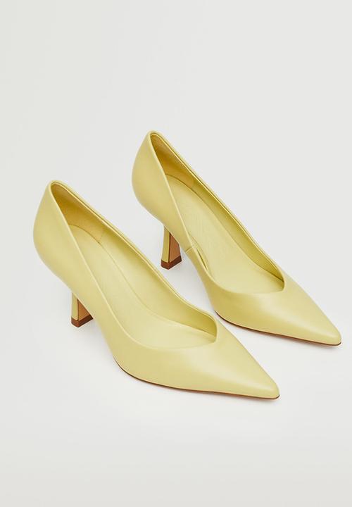MANGO - Tati leather court heel - bright yellow
