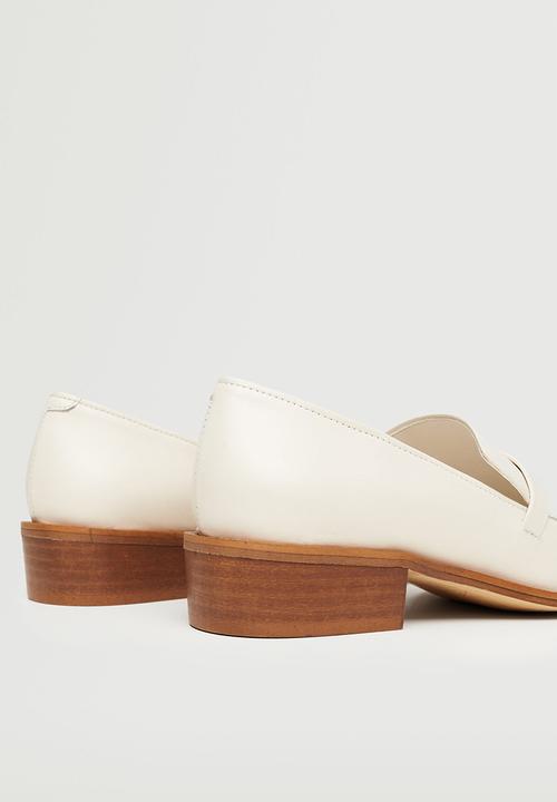 MANGO - Parra leather squared toe loafer - light/pastel yellow