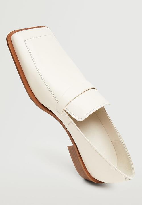 MANGO - Parra leather squared toe loafer - light/pastel yellow