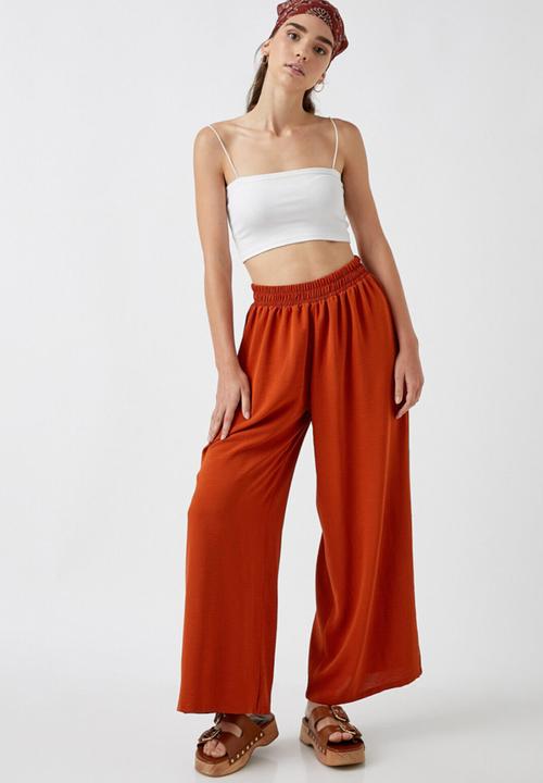 Koton - Wide leg trousers - red