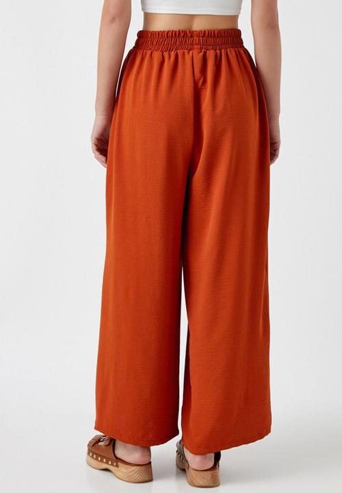 Koton - Wide leg trousers - red
