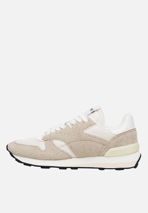 MANGO - Maraton lace-up leather sneaker - light beige