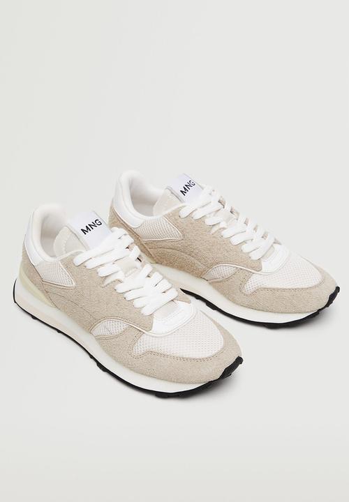 MANGO - Maraton lace-up leather sneaker - light beige