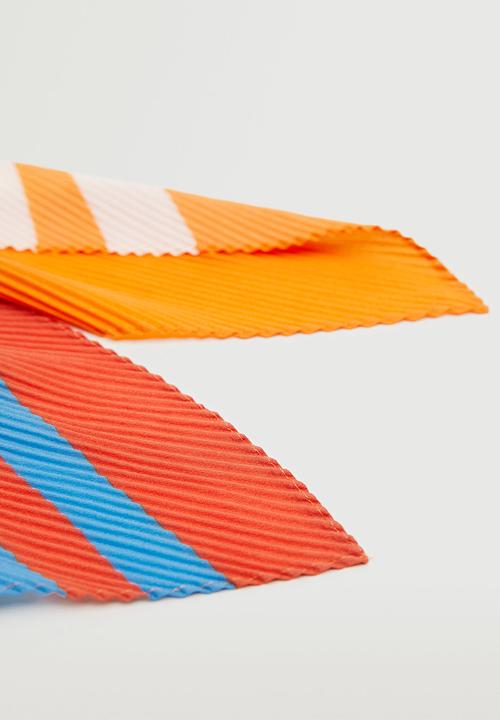 MANGO - Printed pleated scarf - ecru