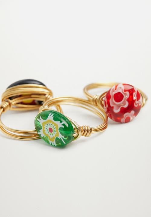 MANGO - Boho rings set - multi 