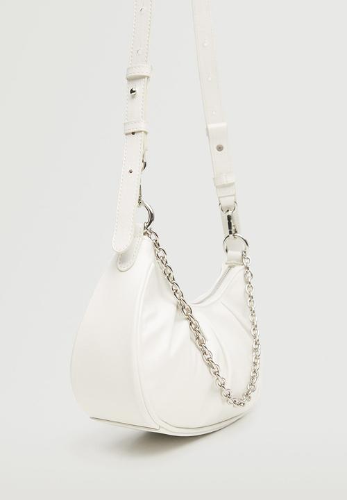 MANGO - Chain cross body bag - white
