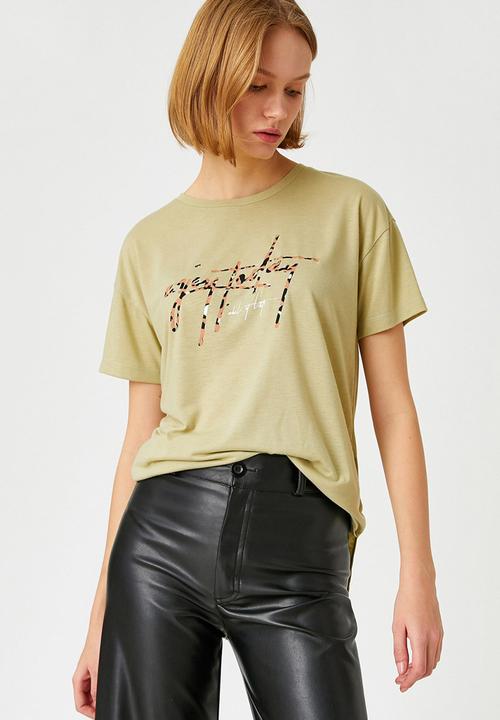 Koton - Printed t-shirt - mint green