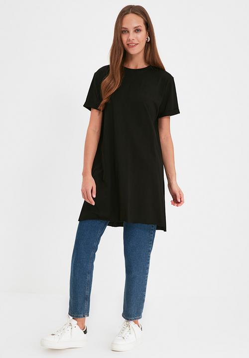 Koton - Knitted hijab tunic - black & white