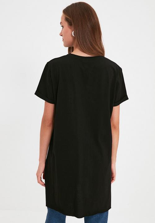 Koton - Knitted hijab tunic - black & white
