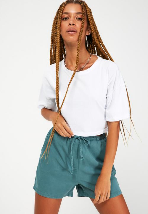 Koton - Belt denim shorts - green