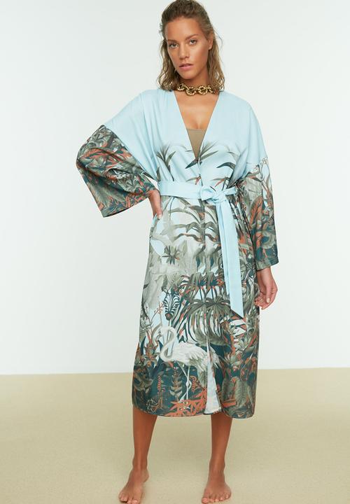Trendyol - Print detail kimono kaftan - multi