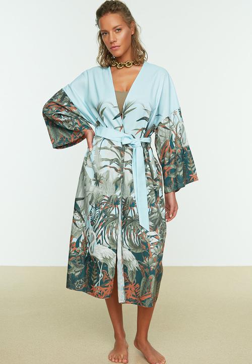 Trendyol - Print detail kimono kaftan - multi