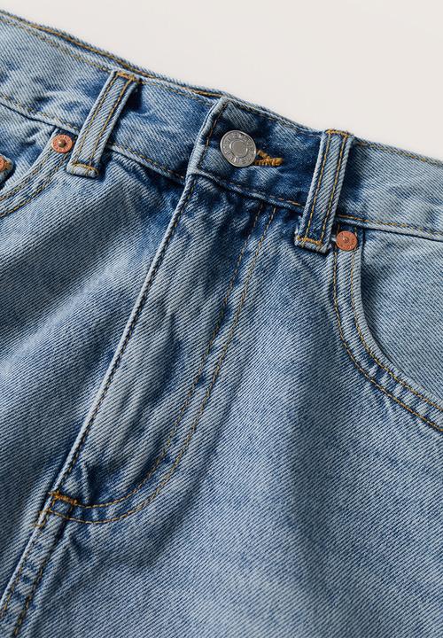 MANGO - Skirt mom80 - open blue