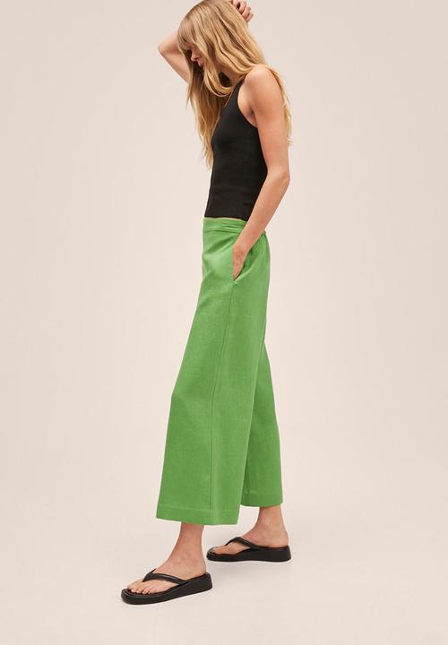 MANGO - Trousers lote - green