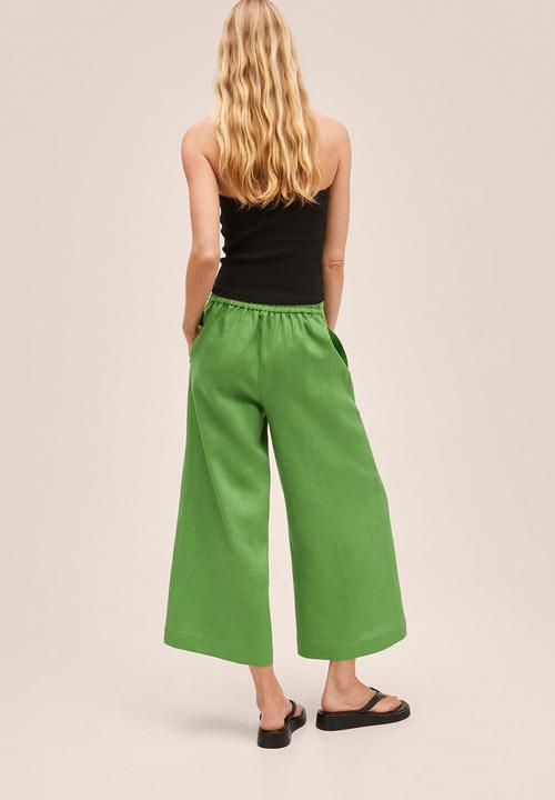 MANGO - Trousers lote - green