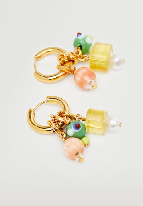 MANGO - Mixed pendant earrings - multi 