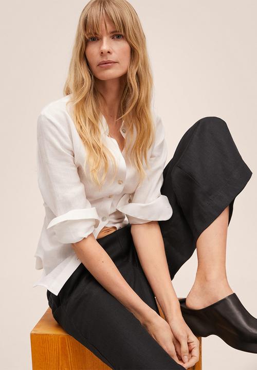 MANGO - Trousers lote - black