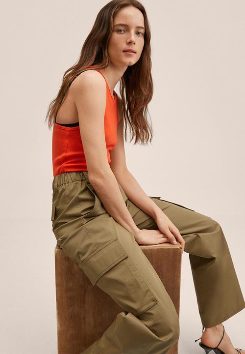 MANGO - Trousers seul - medium brown