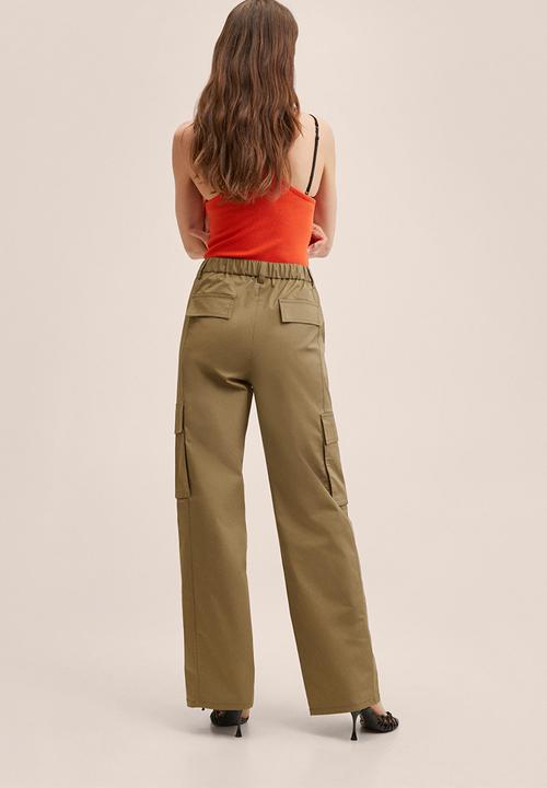 MANGO - Trousers seul - medium brown