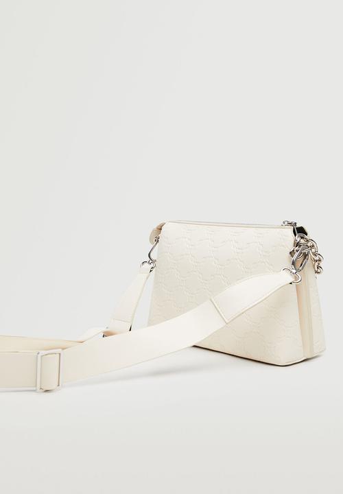 MANGO - Chains engraved bag - white