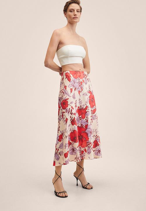 MANGO - Skirt love - red