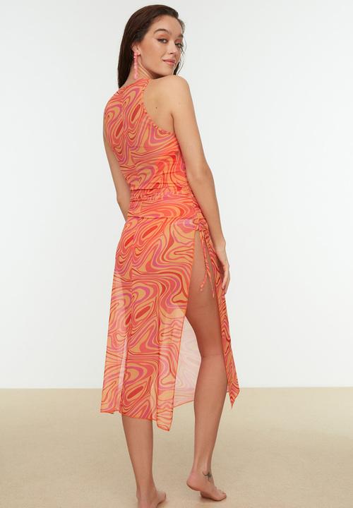 Trendyol - Abstract pattern mesh beach dress - multi