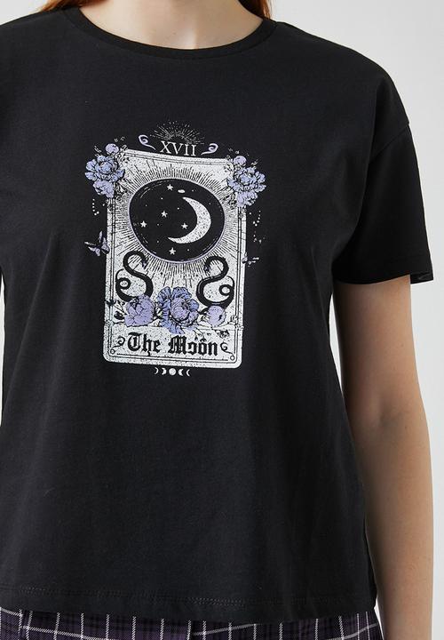 Koton - Print cotton T-shirt - black