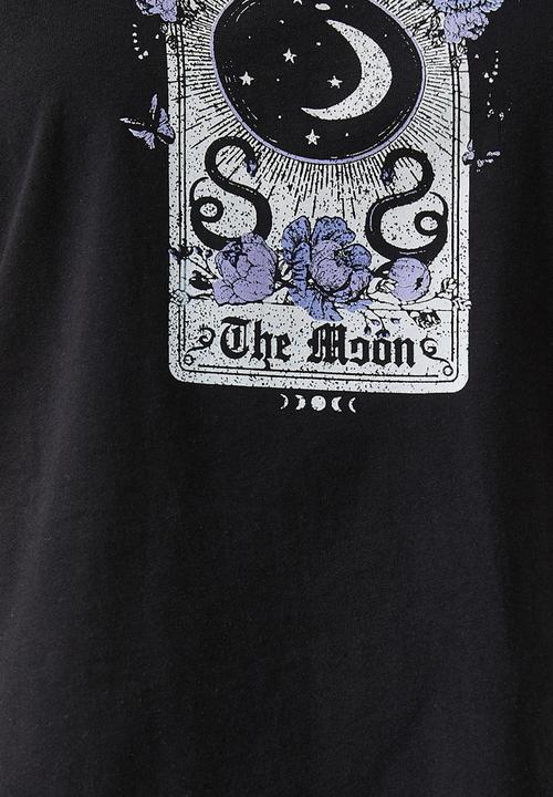 Koton - Print cotton T-shirt - black
