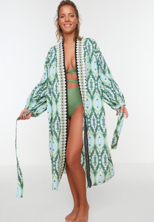 Trendyol - Ethnic patterned kimono kaftan - multi