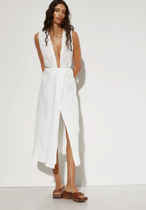 MANGO - Dress silve - white