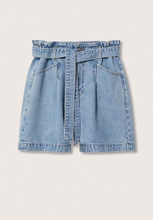 MANGO - Shorts ares - open blue