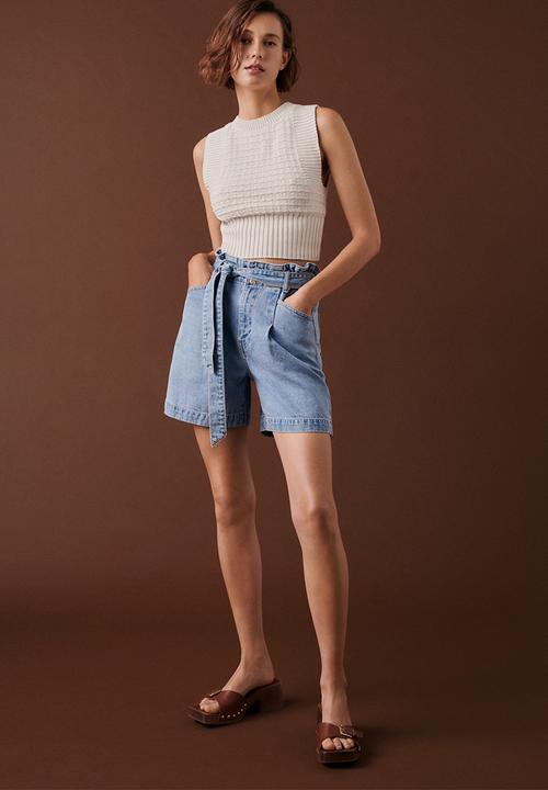 MANGO - Shorts ares - open blue