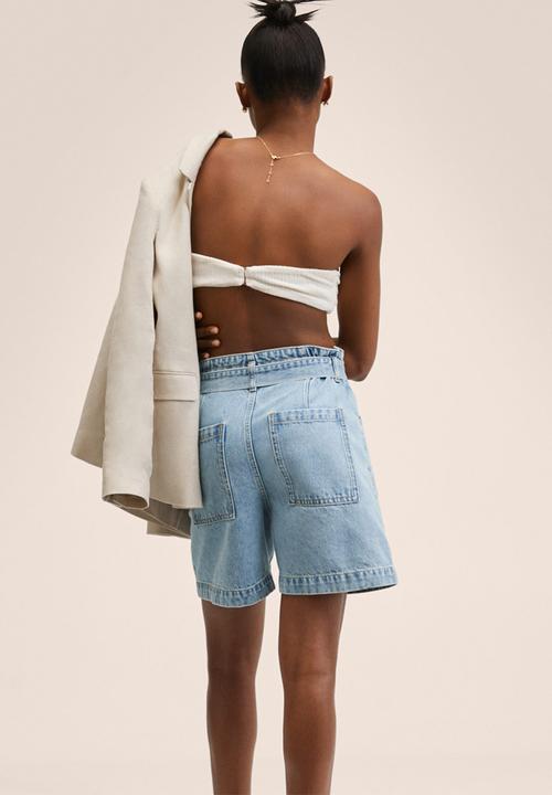 MANGO - Shorts ares - open blue