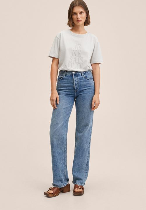 MANGO - T-shirt pstjene - grey