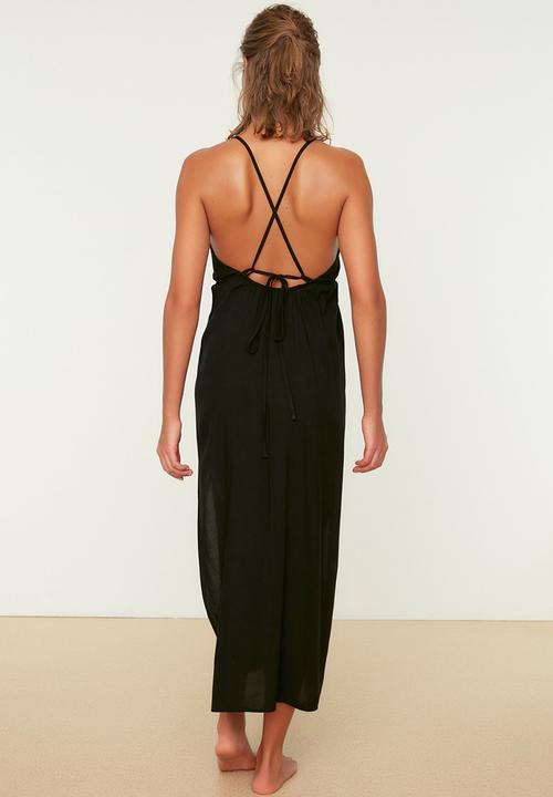Trendyol - Long beach dress - black