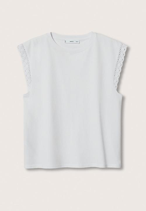 MANGO - T-shirt flospi - white