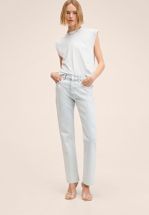 MANGO - T-shirt flospi - white