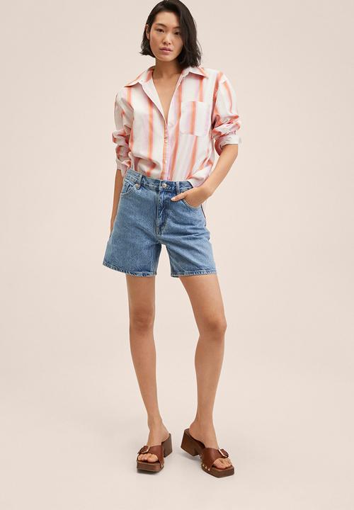 MANGO - Shorts zaida - open blue