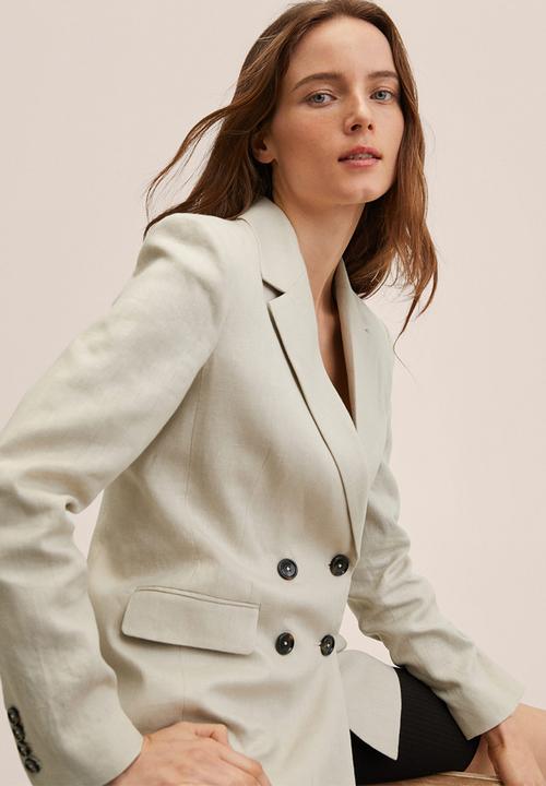 MANGO - Blazer tempoli - light pastel grey