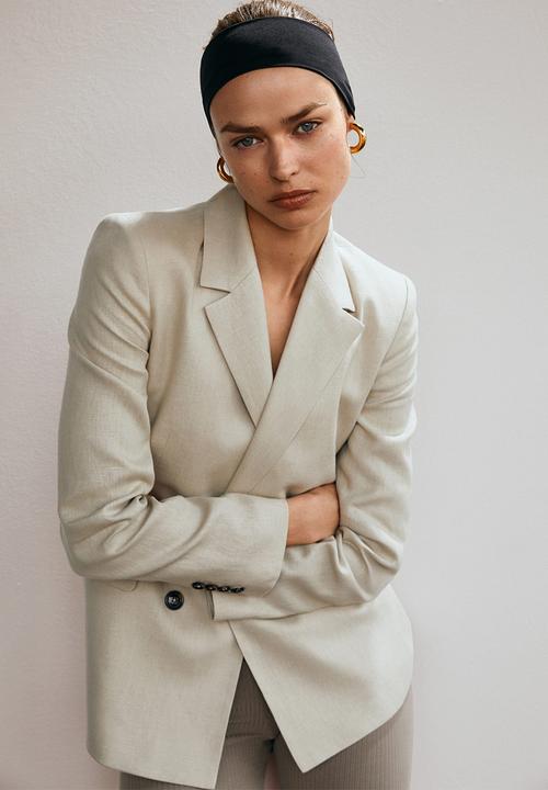 MANGO - Blazer tempoli - light pastel grey