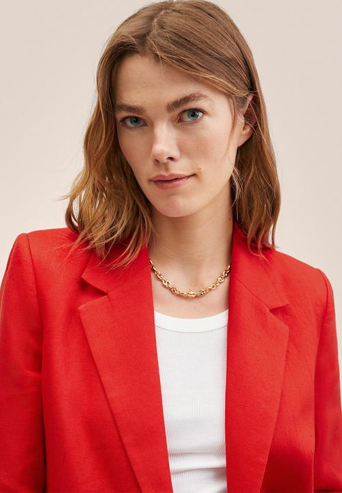 MANGO - Blazer tempoli - red