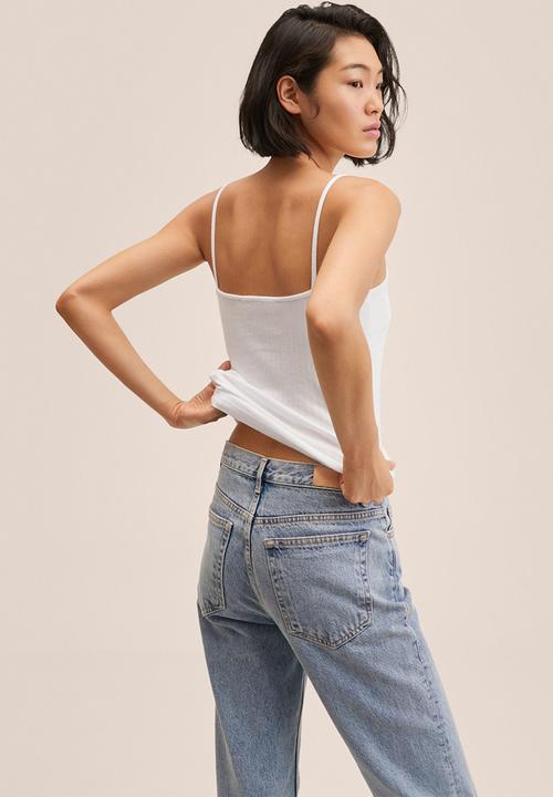 MANGO - Cami top pili - white
