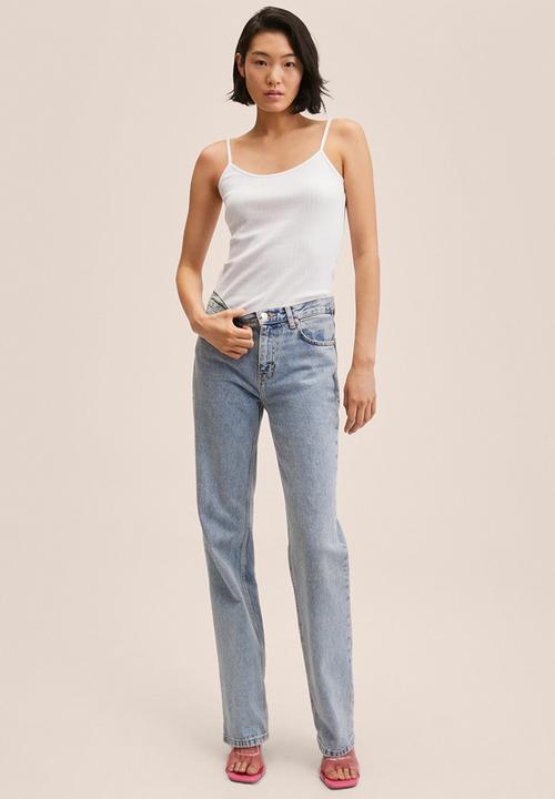 MANGO - Cami top pili - white