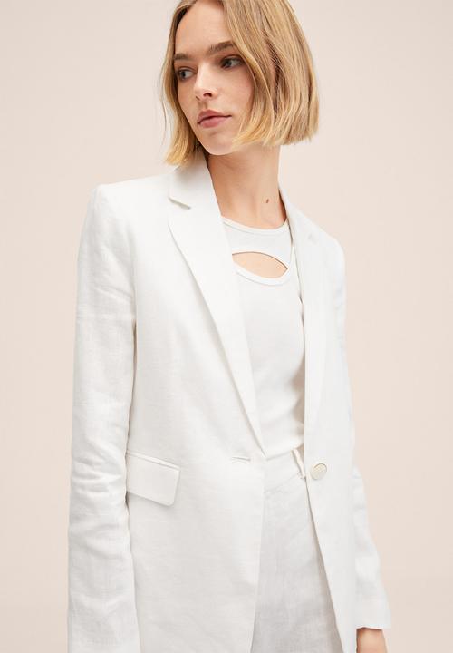 MANGO - Blazer boreli - white
