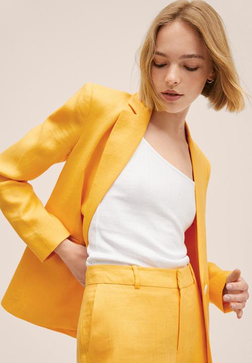 MANGO - Blazer boreli - yellow